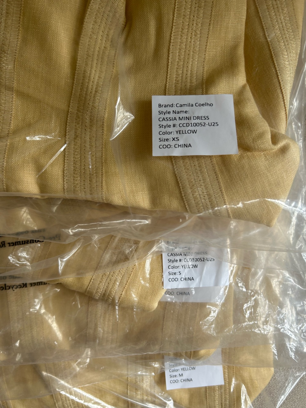 NWT Camila Coelho Cassia Mini Dress - Light Yellow Halter Linen Party Cocktail - Picture 5 of 7